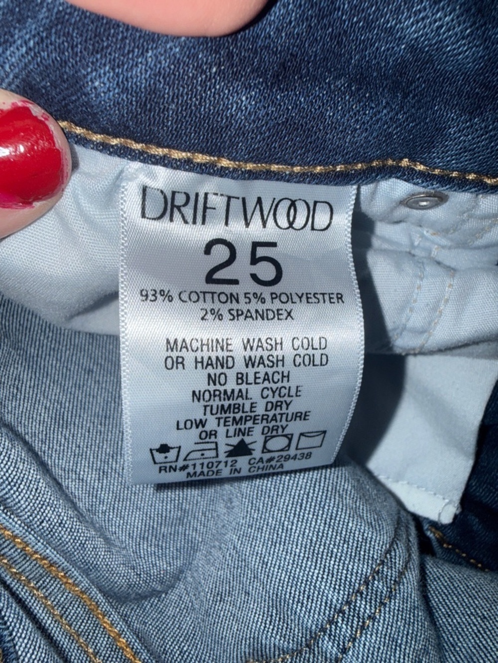Driftwood Meg High Rise Straight Crop jeans buttonfly size 25 Anthropologie B7 - Picture 6 of 7
